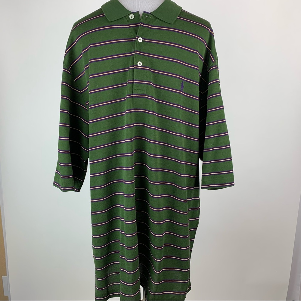 POLO Golf Ralph Lauren Pima Cotton Striped Polo Shirt XL